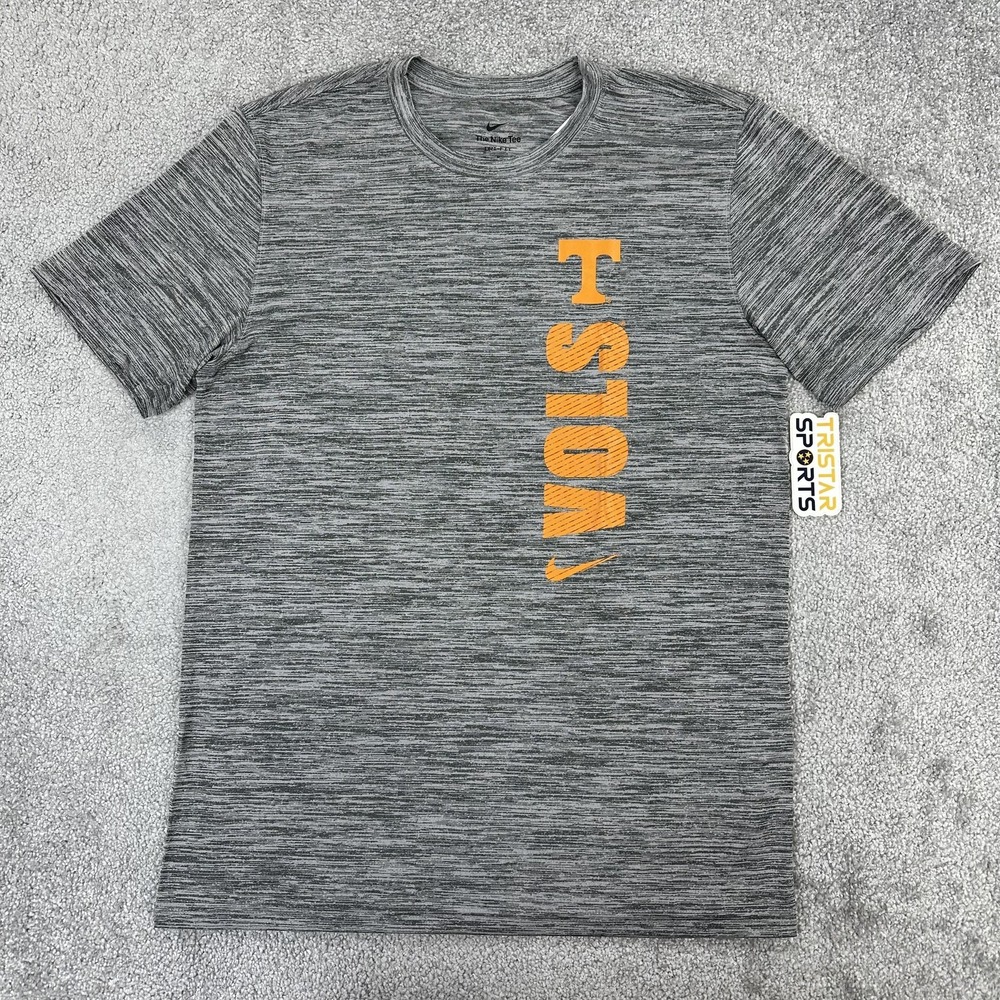 Tennessee Volunteers Shirt Mens Medium Gray NCAA Football Nike Dri Fit Vols